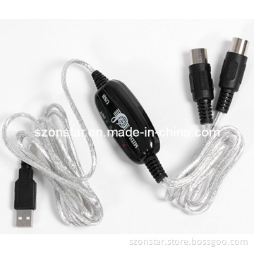 USB to MIDI Cable for Music Keyboard Adapter Converter